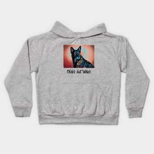 German Shepherd Older but Wiser Kids Hoodie